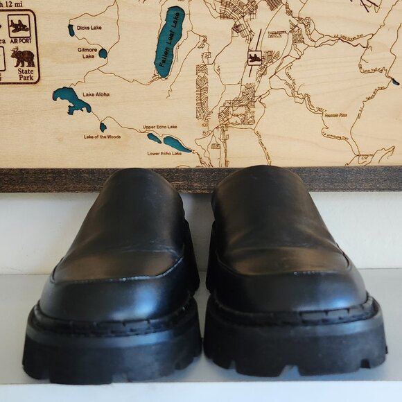 By Far Reyna black leather shoes/loafers/mules Sz 36/Us Sz 6 - Picture 5 of 14